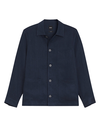 Hugo Boss - Relaxed-Fit Overshirt - Dark Blue